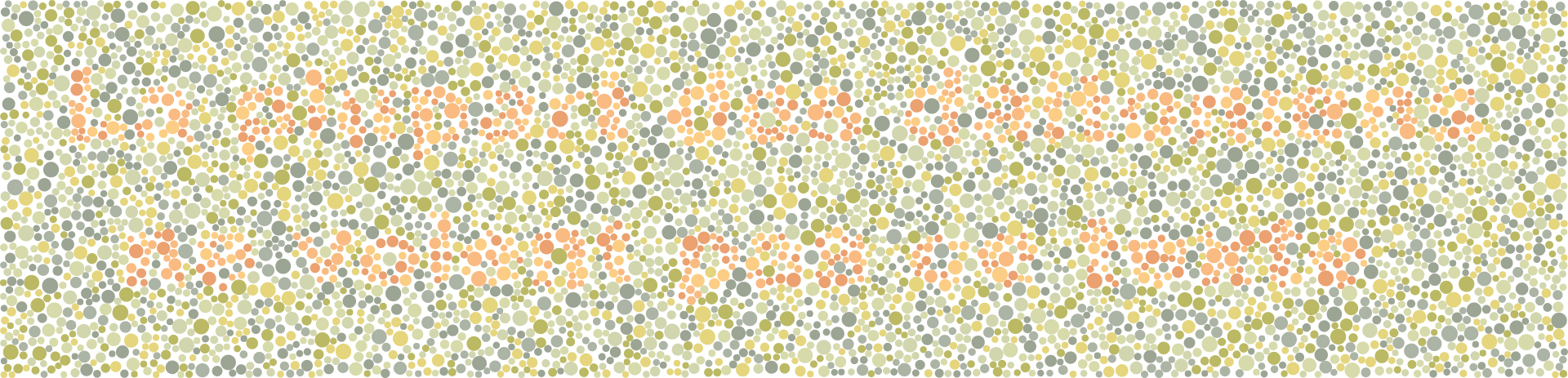 Planche d'Ishihara — texte invisible pour la plupart des daltoniens